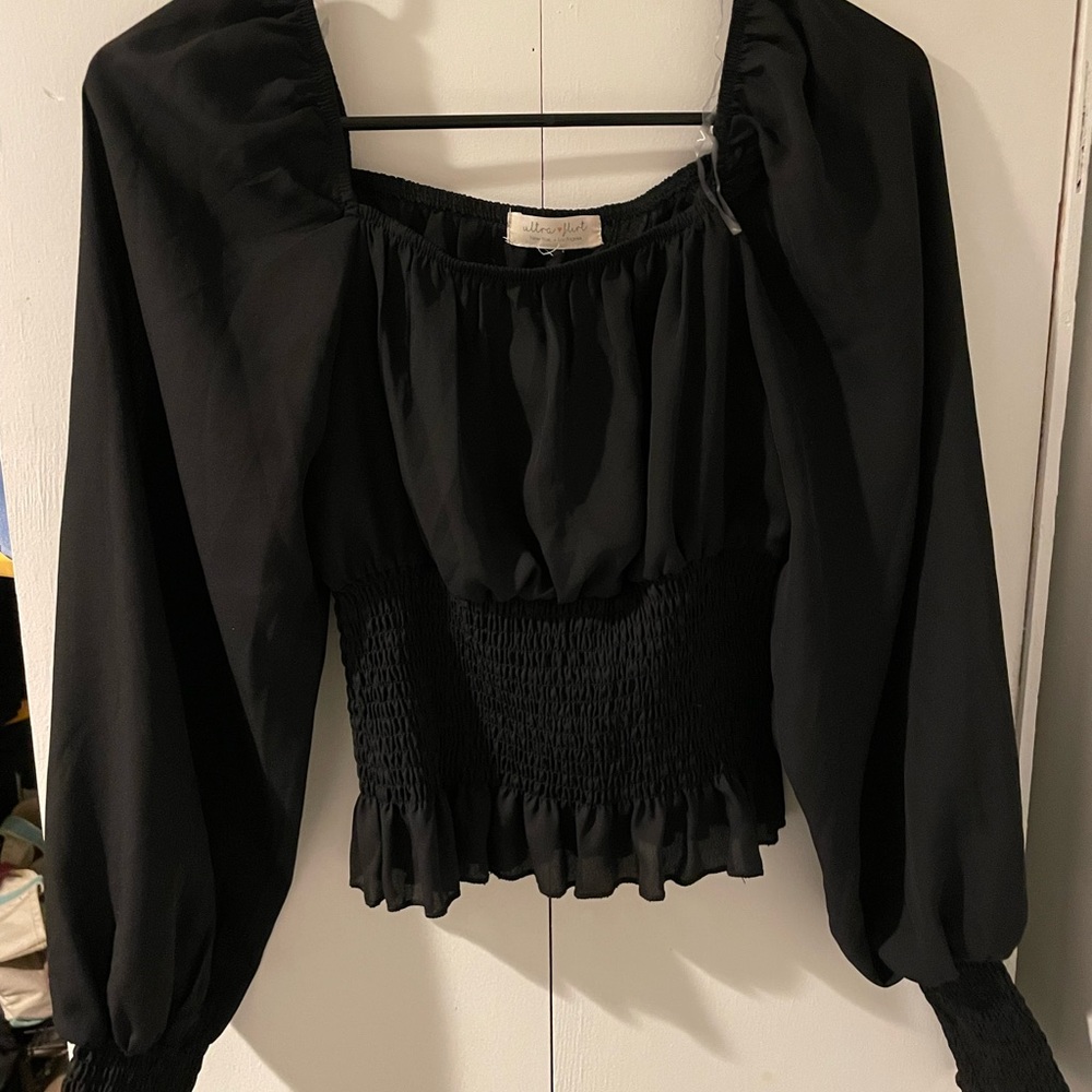 Marshalls black long sleeve top